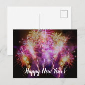 Gelukkig Nieuwjaar Vuurwerk Ansichtkaart Feestdagenkaart (Voorkant / Achterkant)