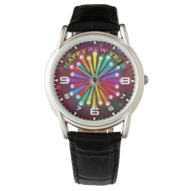 Gelukkig Nieuwjaar Vuurwerk Design-11231 Horloge (Voorkant)