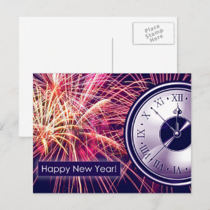 Gelukkig Nieuwjaar. vuurwerk Feestdagenkaart