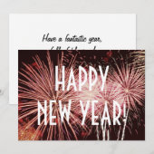 Gelukkig Nieuwjaar Vuurwerk Kaart (Voorkant / Achterkant)