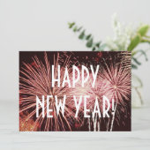 Gelukkig Nieuwjaar Vuurwerk Kaart (Staand voorkant)