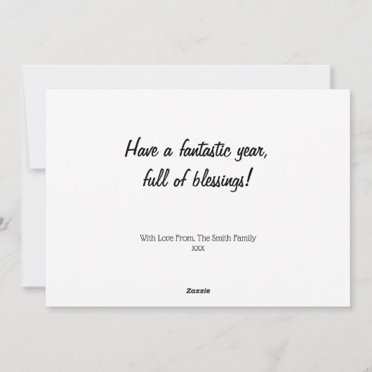 Gelukkig Nieuwjaar Vuurwerk Kaart (Achterkant)