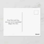 Gelukkig Nieuwjaar Vuurwerk van de Eiffeltoren in  Briefkaart (Achterkant)