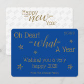 Gelukkig nieuwjaar wat een jaar feestdagenkaart (Voorkant / Achterkant)