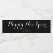 Gelukkig nieuwjaar waterfles etiket (Enkel label)