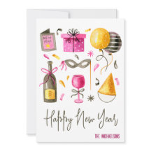 Gelukkig Nieuwjaar Waterverf