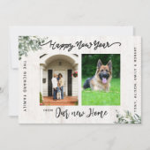 Gelukkig Nieuwjaar We hebben verhuisde Bewegende A Aankondiging (Voorkant)