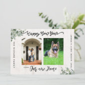 Gelukkig Nieuwjaar We hebben verhuisde Bewegende A Aankondiging (Staand voorkant)