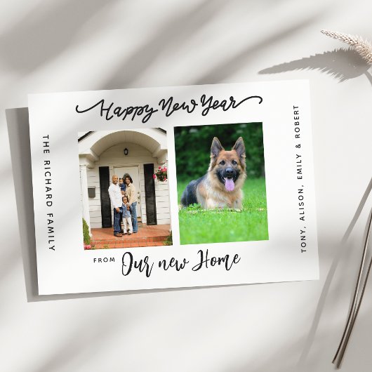 Gelukkig Nieuwjaar We hebben verhuisde Bewegende A Aankondiging