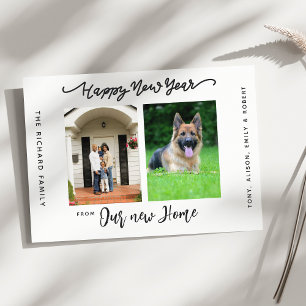 Gelukkig Nieuwjaar We hebben verhuisde Bewegende A Aankondiging