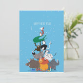 Gelukkig Nieuwjaar wenskaart Bedankkaart (Staand voorkant)