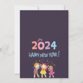 Gelukkig Nieuwjaar wenskaart Bedankkaart (Achterkant)