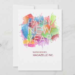 Gelukkig Nieuwjaar Wenskaart Feestdagenkaart