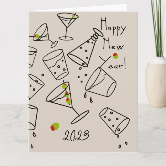 Gelukkig nieuwjaar! Wenskaart Kaart (Voorkant)