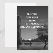 Gelukkig nieuwjaar wenst het notitieboek van de vr kaart (Voorkant / Achterkant)