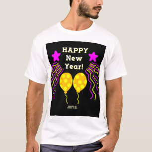 Gelukkig Nieuwjaar wenst het Witte BasisT Shirt va