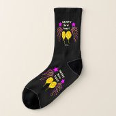 Gelukkig nieuwjaar wenst kleine sockets sokken (Links - buitenkant)