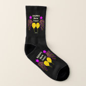 Gelukkig nieuwjaar wenst kleine sockets sokken (Links binnenkant)