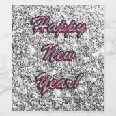 Gelukkig nieuwjaar wijn etiket (Enkel label)