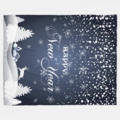 Gelukkig nieuwjaar! Winter Fairy Tale Fantasy Fleece Deken (Voorkant (Horizontaal))