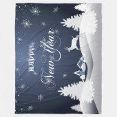 Gelukkig nieuwjaar! Winter Fairy Tale Fantasy Fleece Deken (Voorkant)