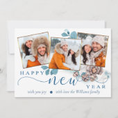 Gelukkig Nieuwjaar Winter Wenskaart Aankondiging (Voorkant)