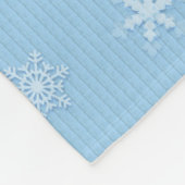 Gelukkig nieuwjaar! Winter White Snowflakes Patter Fleece Deken (Hoek)