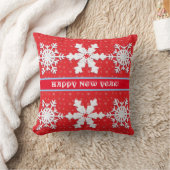 Gelukkig nieuwjaar! Winter Witte Sneeuwvlokken Roo Kussen (Deken)