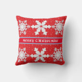Gelukkig nieuwjaar! Winter Witte Sneeuwvlokken Roo Kussen (Achterkant)