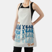 Gelukkig Nieuwjaar Y'all Groovy Schort (Insitu)