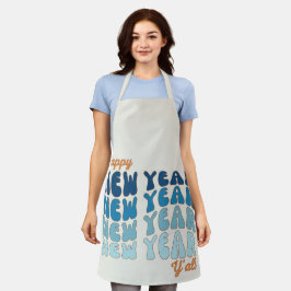 Gelukkig Nieuwjaar Y'all Groovy Schort