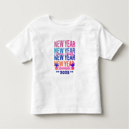 Gelukkig Nieuwjaar Zelfde Geloof Leuke Kleur Kinder Shirts