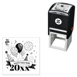 Gelukkig Nieuwjaar Zelfinktende Stempel