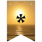 Gelukkig Nieuwjaar (zonsondergang) Personaliseer B Vlaggetjes (Eerste vlag)