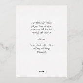 Gelukkig Nieuwjaar Zwart Goud Script Modern Non Ph Folie Feestdagenkaart (Achterkant)