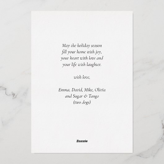 Gelukkig Nieuwjaar Zwart Goud Script Modern Non Ph Folie Feestdagenkaart (Achterkant)