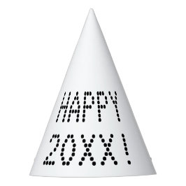 Gelukkig nieuwjaar zwart-wit aangepast nummer mode feesthoedjes