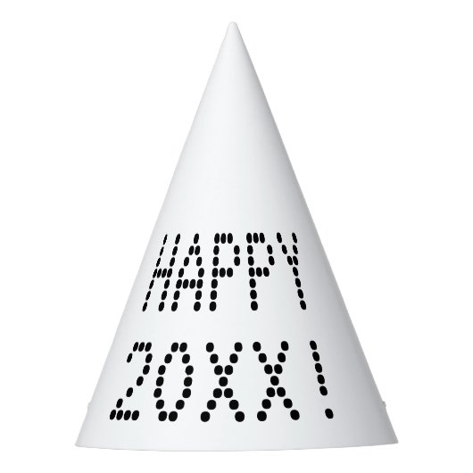 Gelukkig nieuwjaar zwart-wit aangepast nummer mode feesthoedjes (Voorkant)