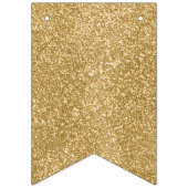 Gelukkig Nieuwjaar Zwart Wit & Goud Glitter Vlaggetjes (Eerste vlag)