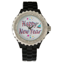 Gelukkig nieuwjaarsbericht horloge