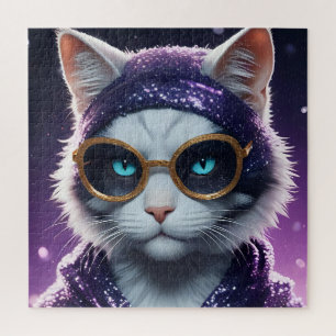 Gelukkig nieuwjaarsfeest - Cat in Disguise Legpuzzel