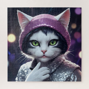 Gelukkig nieuwjaarsfeest - Cat in Disguise Legpuzzel