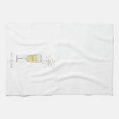 Gelukkig nieuwjaarsfeest Champagne Custom Theedoek (Horizontaal)