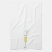 Gelukkig nieuwjaarsfeest Champagne Jaar Theedoek (Verticaal)