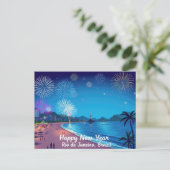 Gelukkig nieuwjaarsfeest in Rio de Janeiro Briefkaart (Staand voorkant)