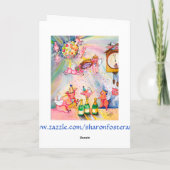 Gelukkig Nieuwjaarskaart Vliegende Varken Feestdagen Kaart (Achterkant)