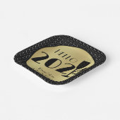 Gelukkig nieuwjaarsplein papieren bordje (Gebogen)