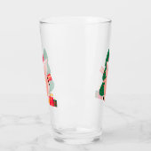 Gelukkig nieuwjaarssymbool leuk schattige varkenss glas (Links)