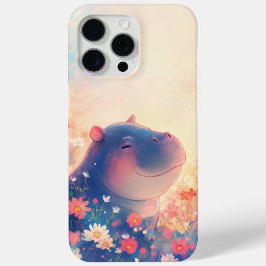 Gelukkig Nijlpaard in een Droomweide Case-Mate iPhone Case (Achterkant)
