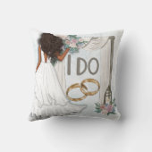 Gelukkig nog nadat ik bruiloft keepsake kussen (Achterkant)